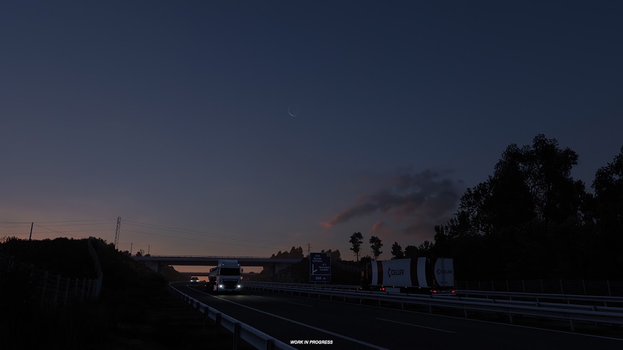 Обновление ETS2 1.49: HDR-скайбоксы, Луна и новые погодные эффекты