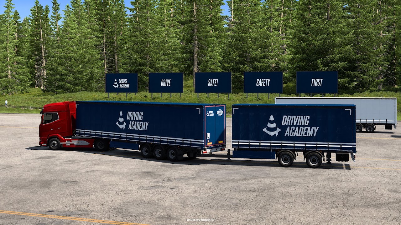 Обновление ETS2 1.58: модуль Driving Academy — Double Trailer Handling